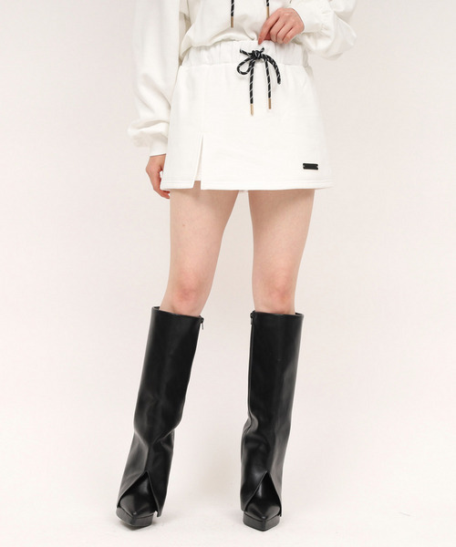 インナーパンツ付スウェットミニスカート 詳細画像