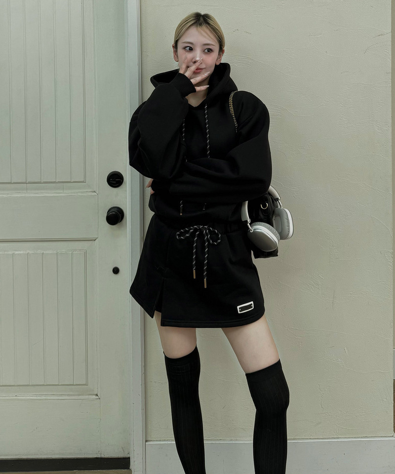 インナーパンツ付スウェットミニスカート 詳細画像 ブラック 10