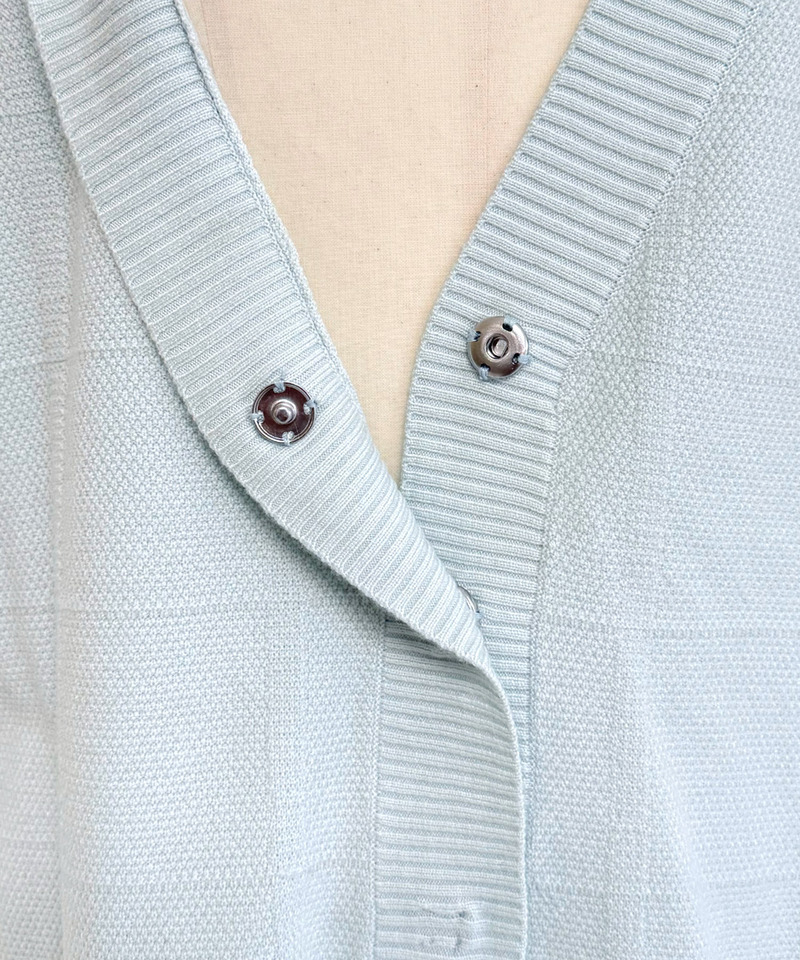 柄編みビッグシルエットカーディガン 詳細画像 ブルー 6