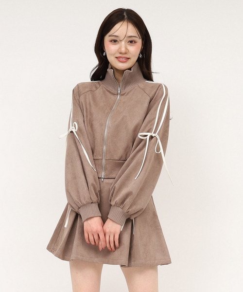 アソート配色リボントラックジャケット 詳細画像