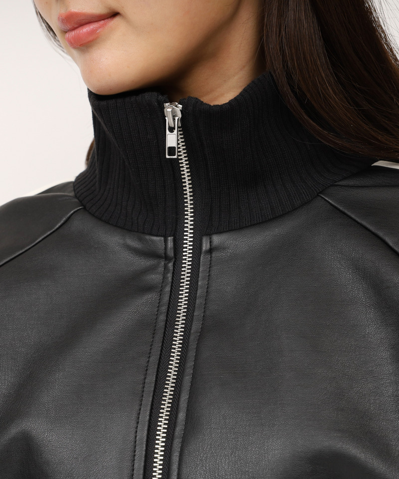 アソート配色リボントラックジャケット 詳細画像 ブラック 5