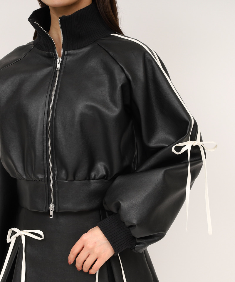 アソート配色リボントラックジャケット 詳細画像 ブラック 6