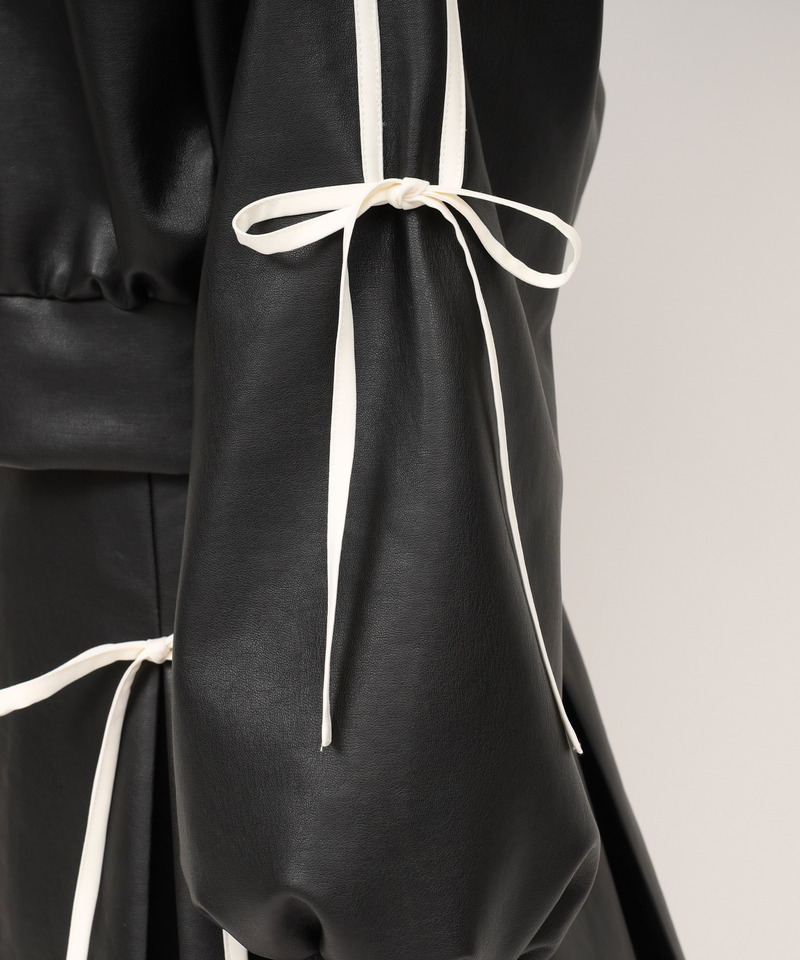 アソート配色リボントラックジャケット 詳細画像 ブラック 7