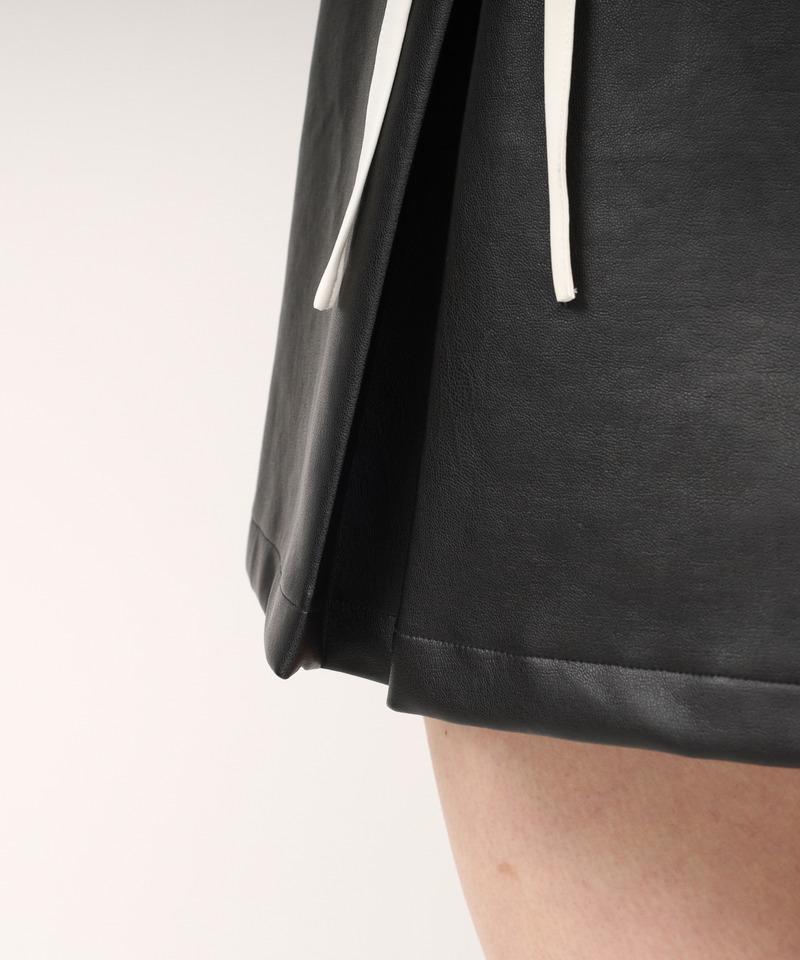 アソート配色リボンミニスカート 詳細画像 ブラック 9