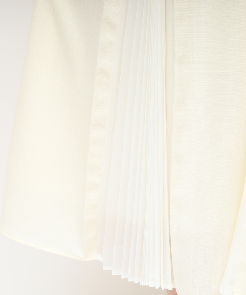 ラメツイードプリーツロングフレアワンピース 詳細画像 オフホワイト 8