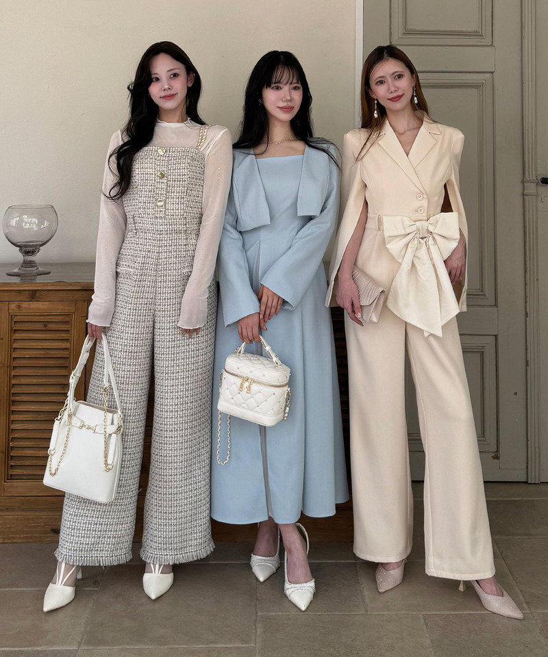 ダブルチェーンストラップツイードオールインワン 詳細画像 その他 11