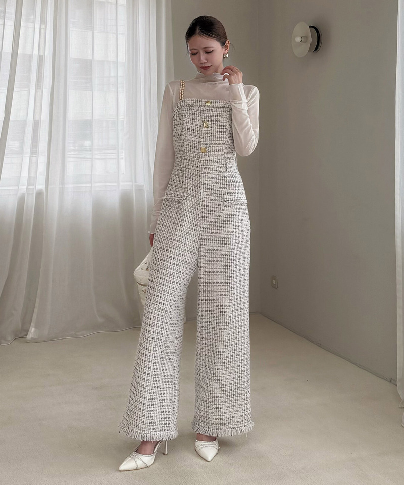 ダブルチェーンストラップツイードオールインワン 詳細画像 その他 13