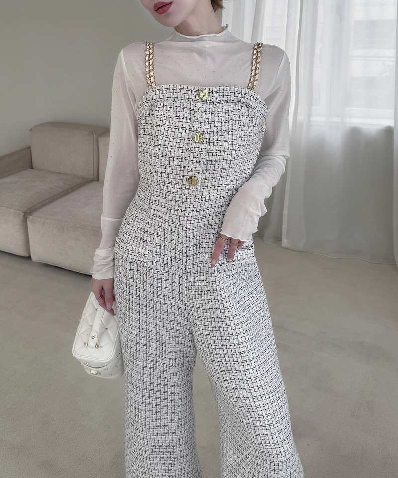 ダブルチェーンストラップツイードオールインワン 詳細画像 その他 15