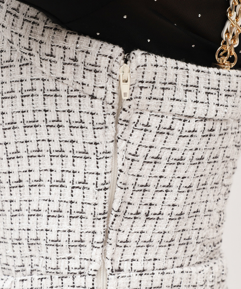 ダブルチェーンストラップツイードオールインワン 詳細画像 その他 8