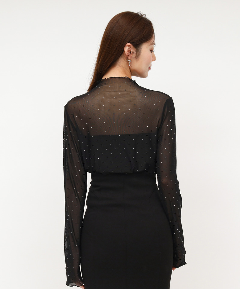 キラキラシアートップス 詳細画像 ブラック 4