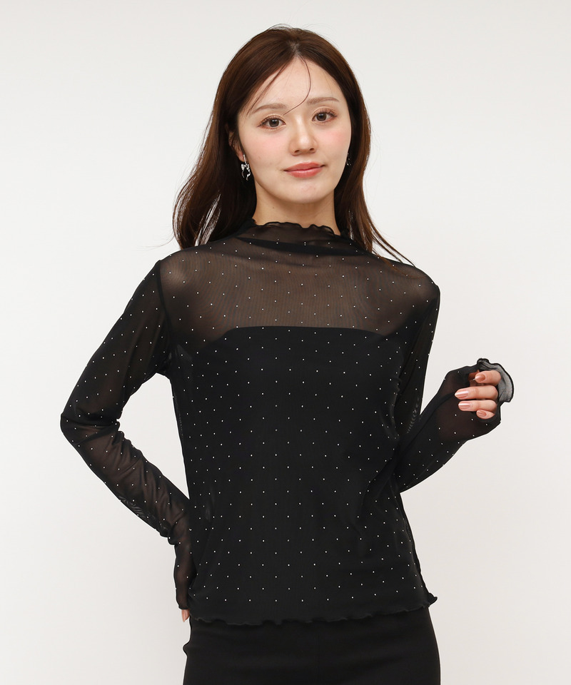 キラキラシアートップス 詳細画像 ブラック 8