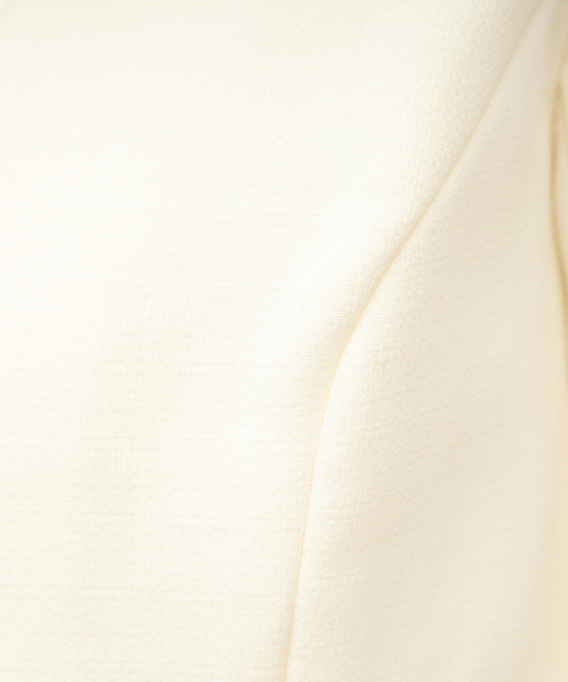 ラメツイードノーカラーショートジャケット 詳細画像 オフホワイト 7