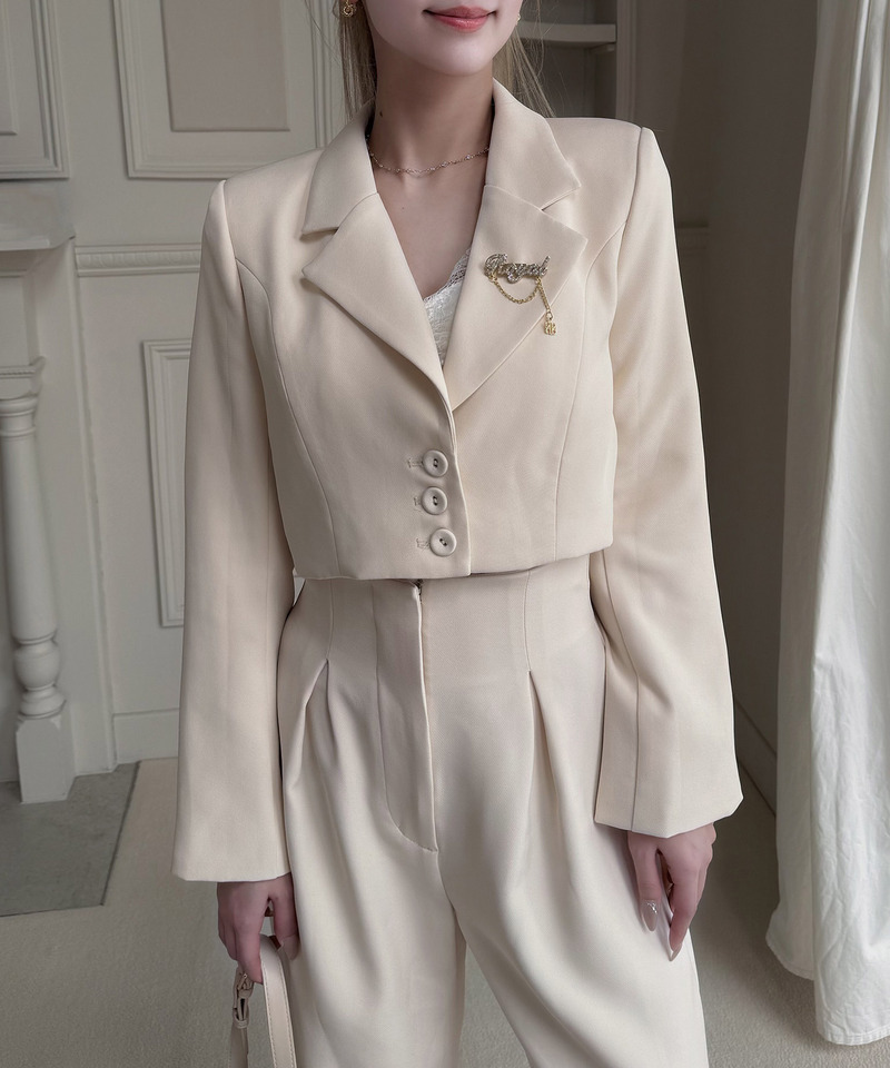 ショートテーラージャケット 詳細画像 オフホワイト 4