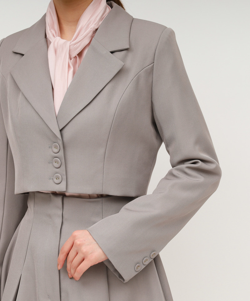 ショートテーラージャケット 詳細画像 グレー 5