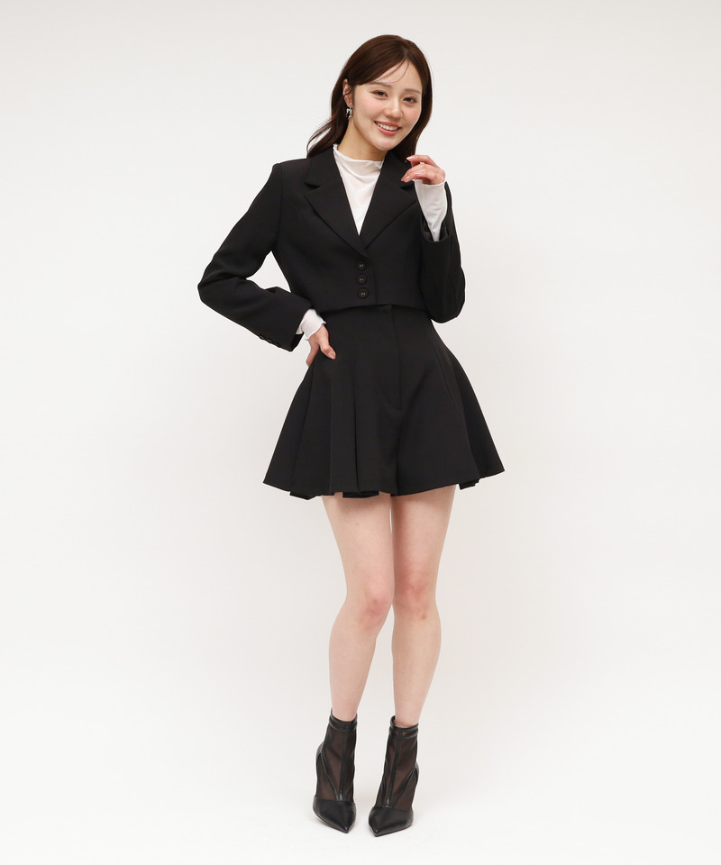 ショートテーラージャケット 詳細画像 ブラック 2