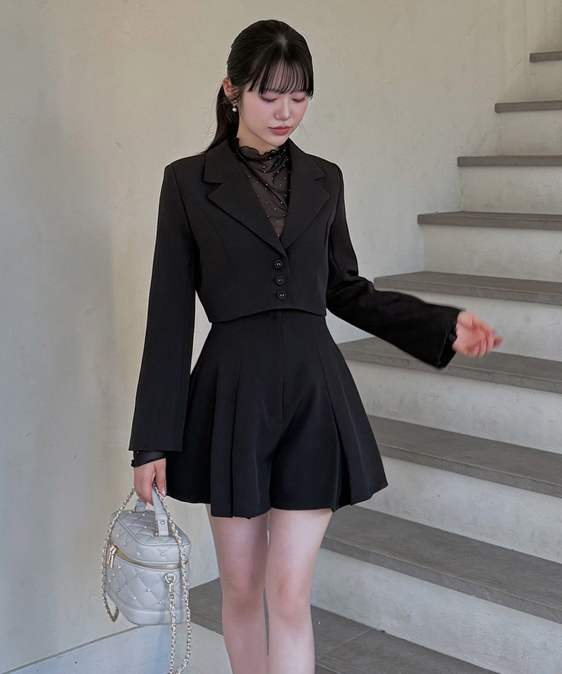 ショートテーラージャケット 詳細画像 ブラック 3