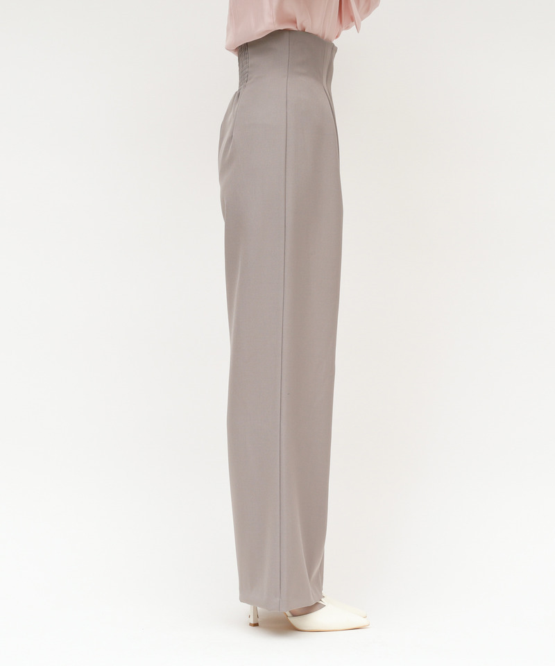 ハイウエストワイドパンツ 詳細画像 グレー 2