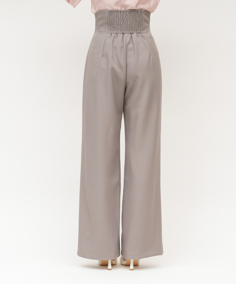 ハイウエストワイドパンツ 詳細画像 グレー 3