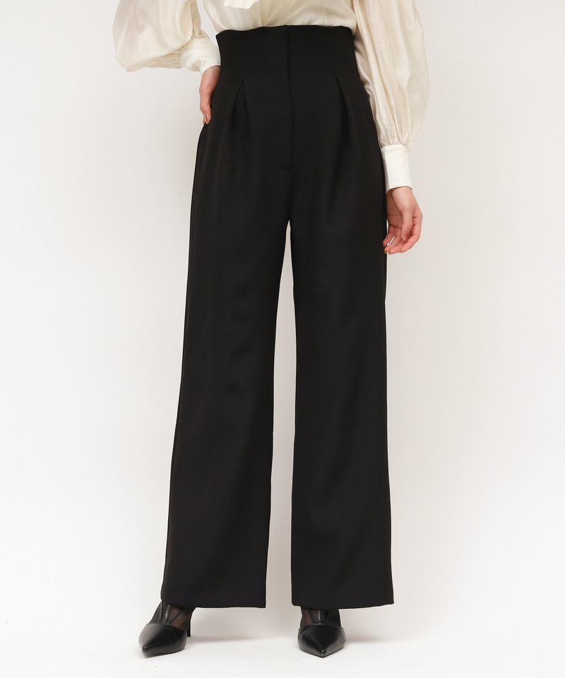 ハイウエストワイドパンツ 詳細画像 ブラック 1