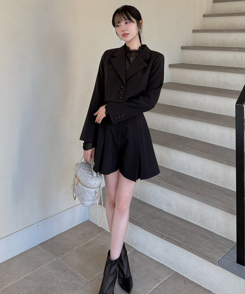 ハイウエストフレアキュロット 詳細画像 ブラック 5