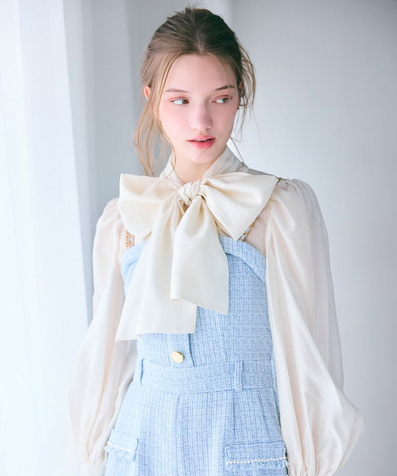 BIGリボンブラウス 詳細画像 オフホワイト 7