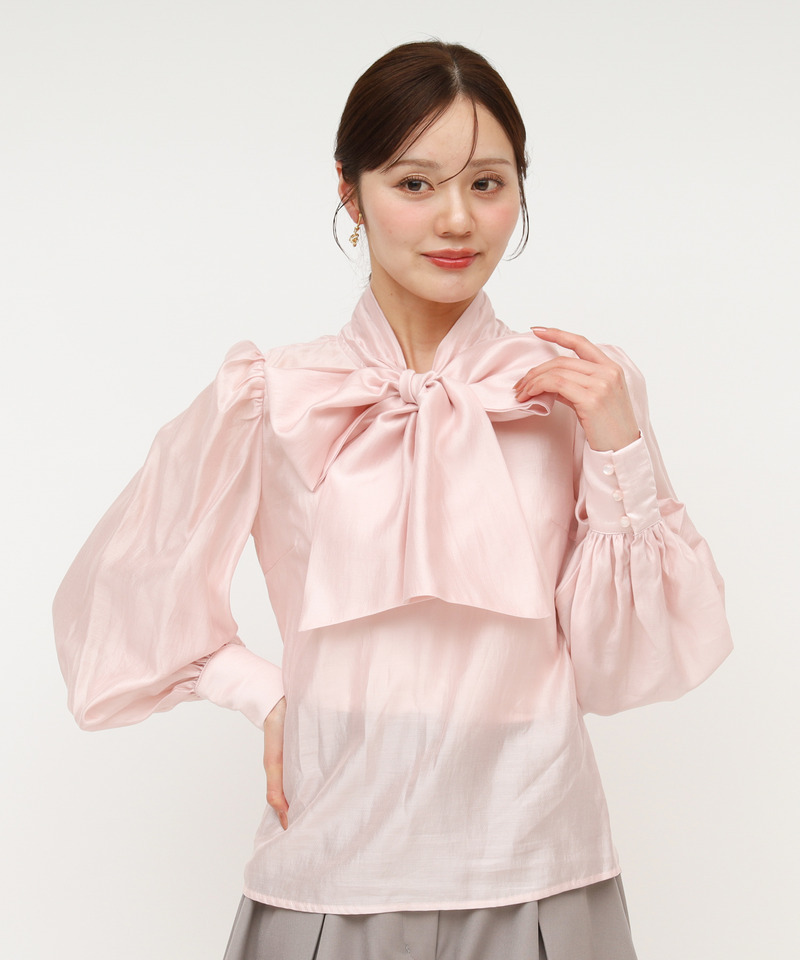 BIGリボンブラウス 詳細画像 ピンク 8