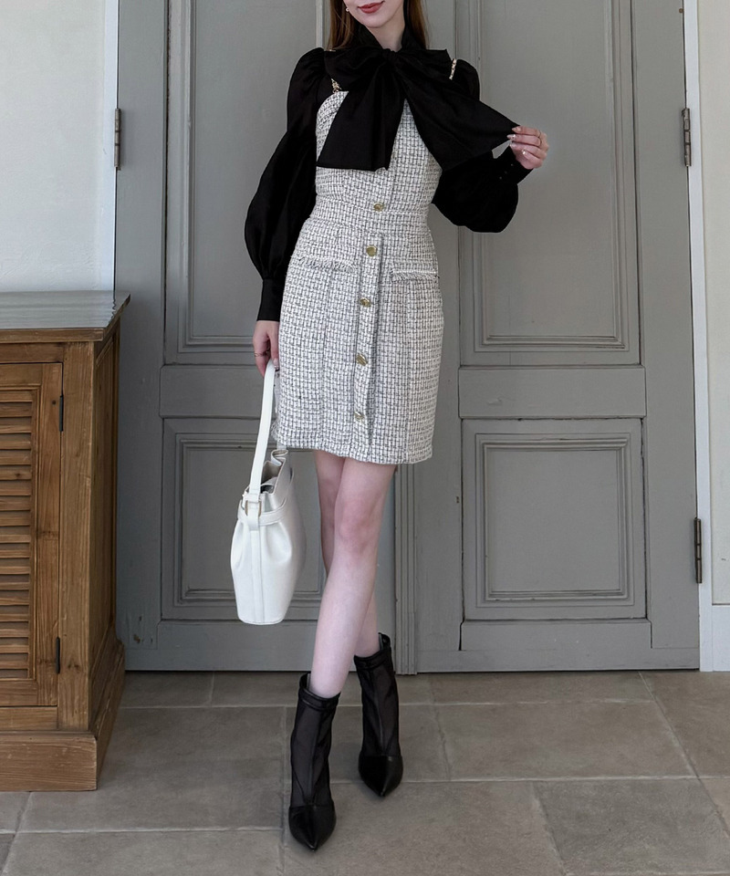 BIGリボンブラウス 詳細画像 ブラック 3