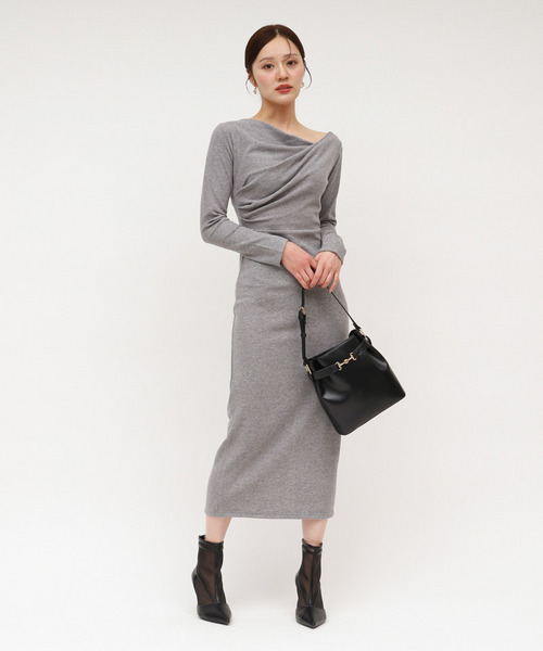 ドレープカットタイトワンピース 詳細画像