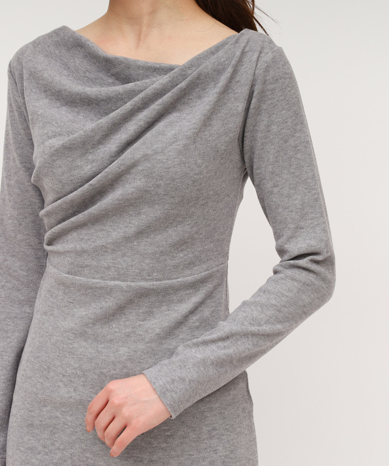 ドレープカットタイトワンピース 詳細画像 グレー 5