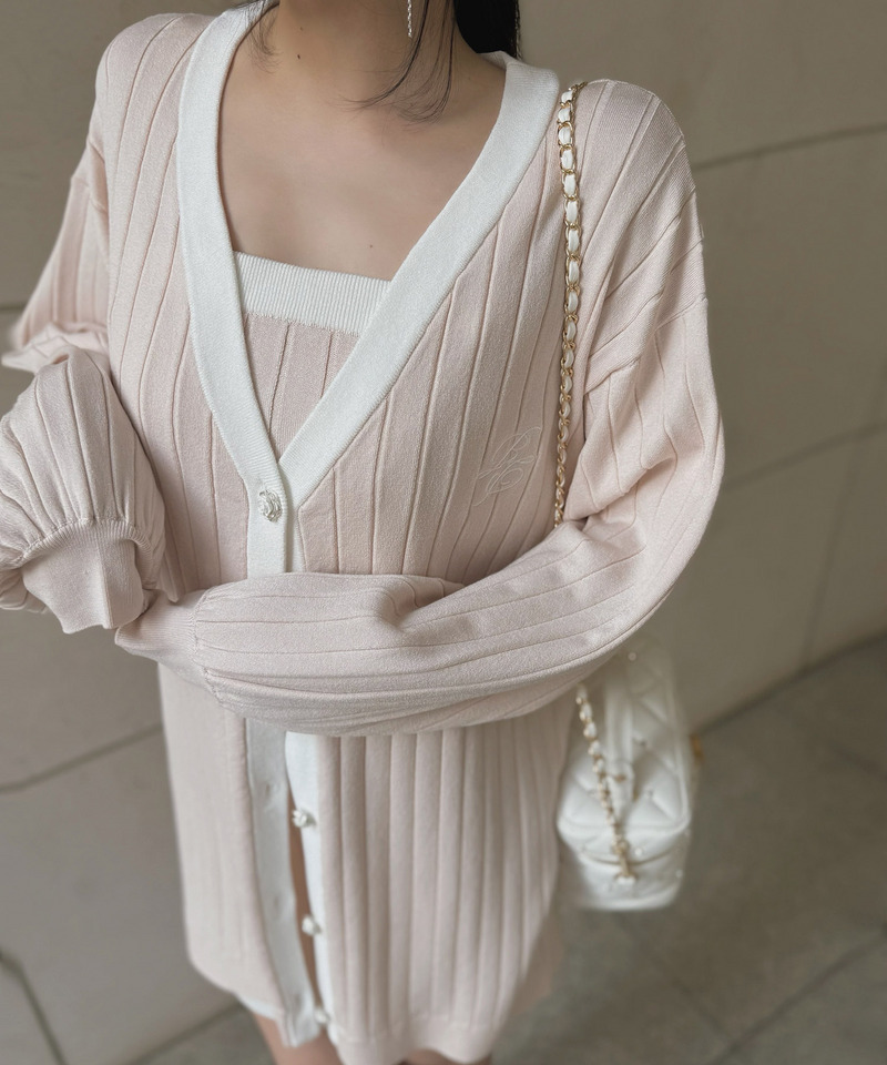 配色アンサンブルミニワンピース 詳細画像 ピンク 12