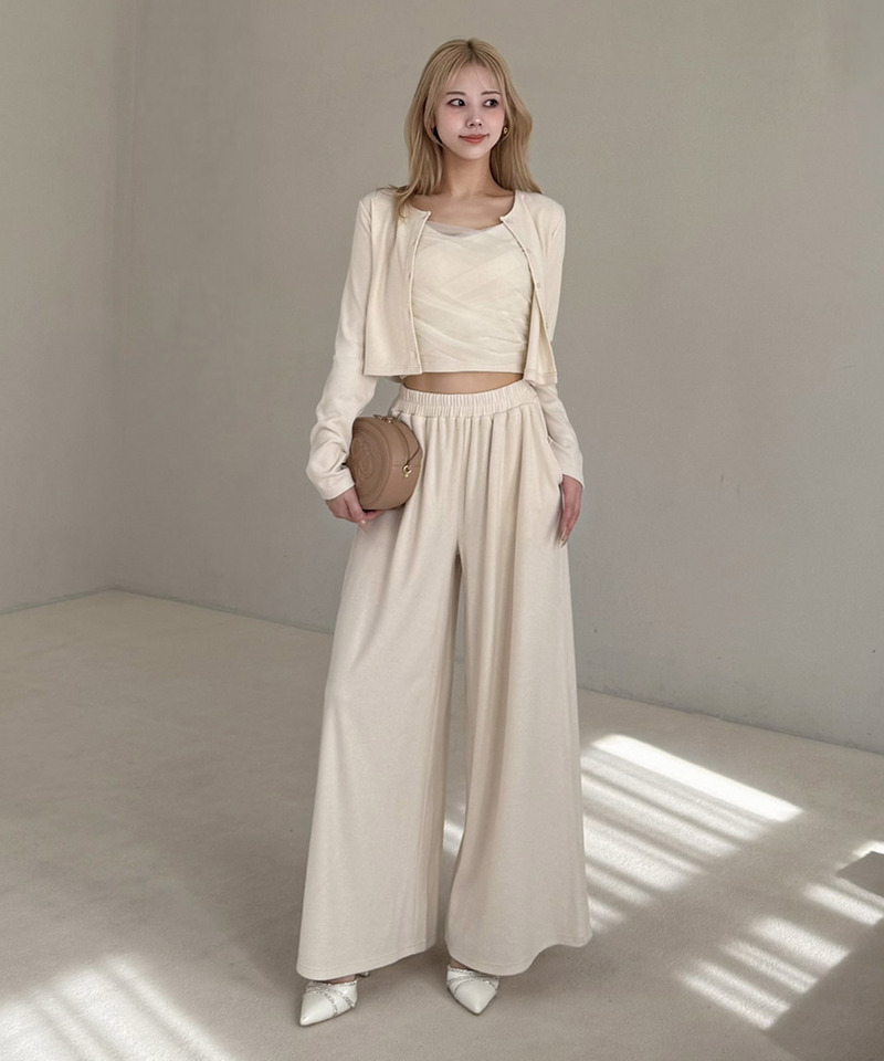 カシュクールチュールキャミアンサンブル 詳細画像 オフホワイト 8