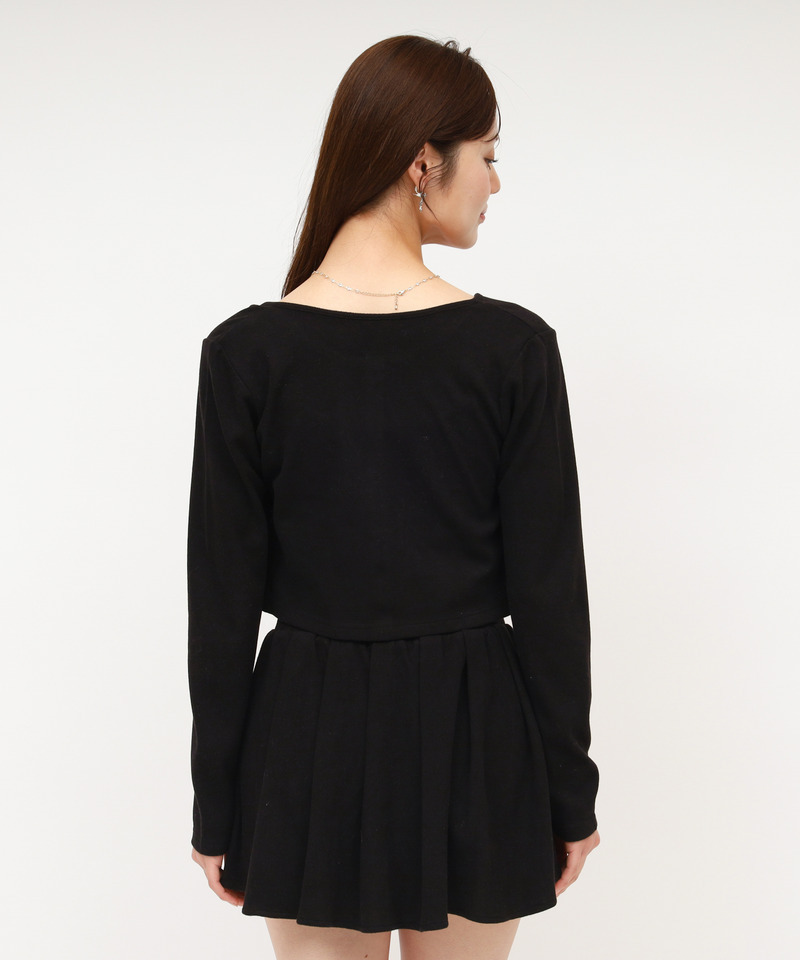 カシュクールチュールキャミアンサンブル 詳細画像 ブラック 3