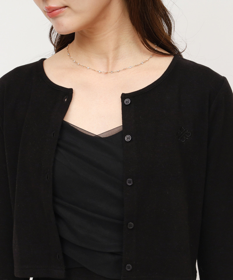 カシュクールチュールキャミアンサンブル 詳細画像 ブラック 4