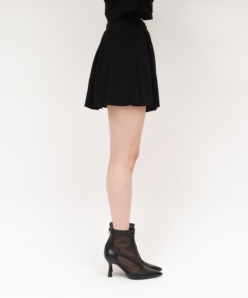 プリーツフレアミニスカート 詳細画像 ブラック 2