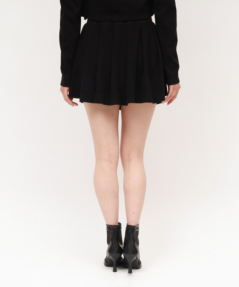 プリーツフレアミニスカート 詳細画像 ブラック 3