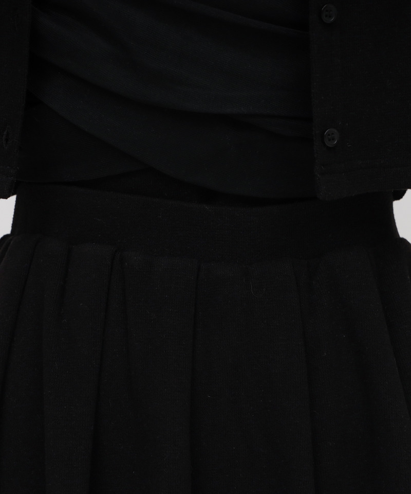 プリーツフレアミニスカート 詳細画像 ブラック 4