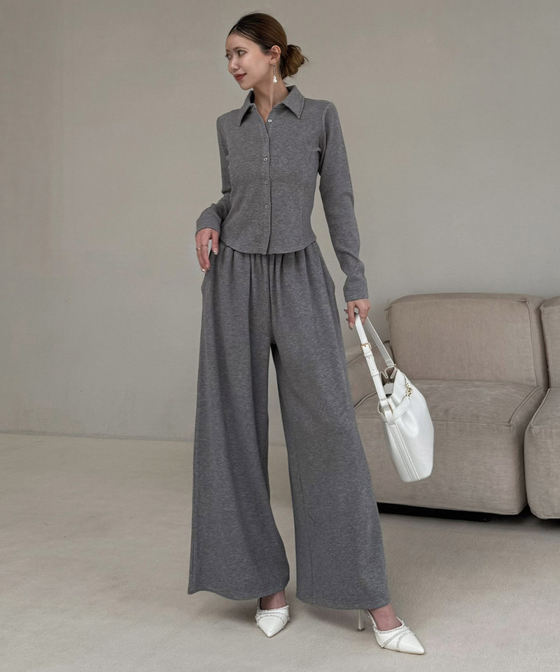 カットワイドパンツ 詳細画像 グレー 7