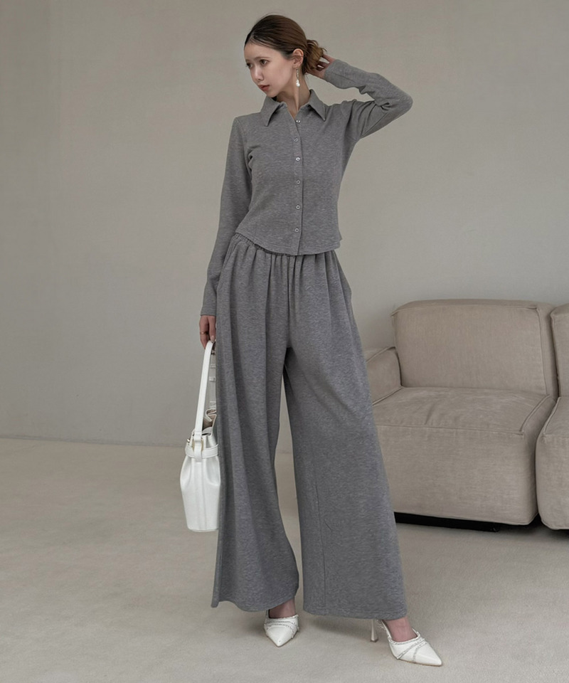 カットワイドパンツ 詳細画像 グレー 8