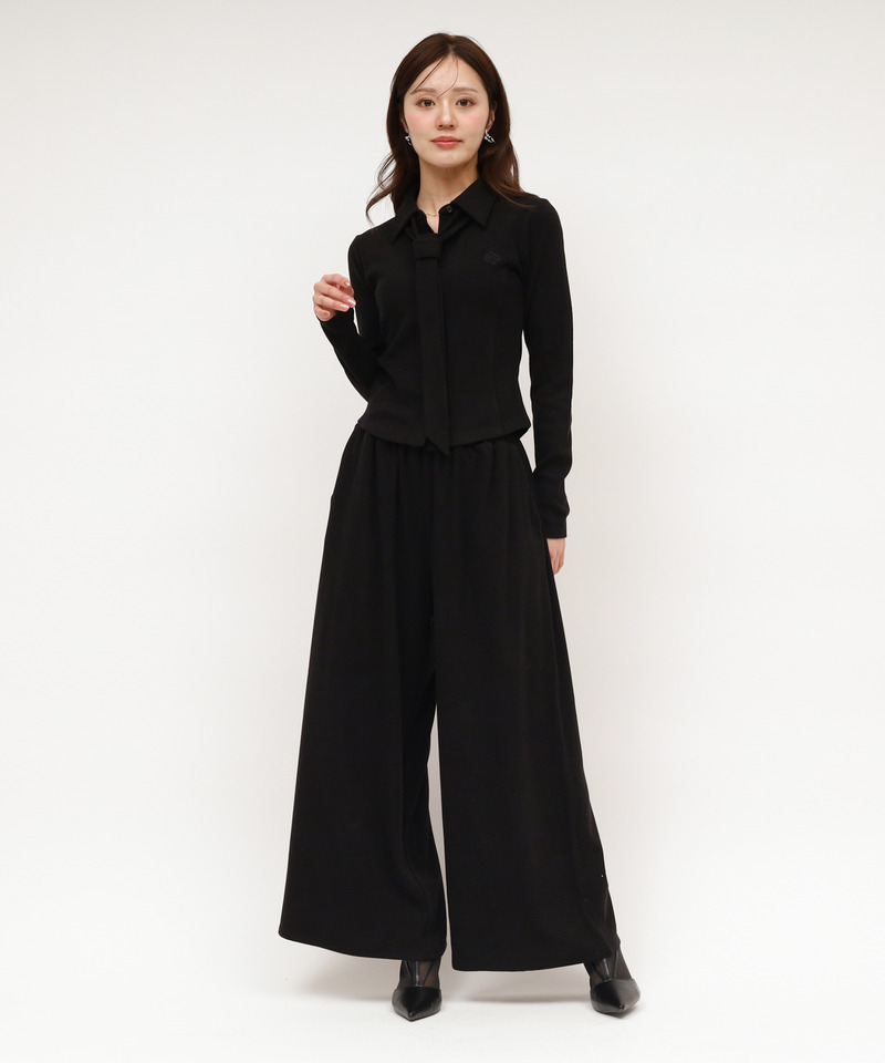 カットワイドパンツ 詳細画像 ブラック 2