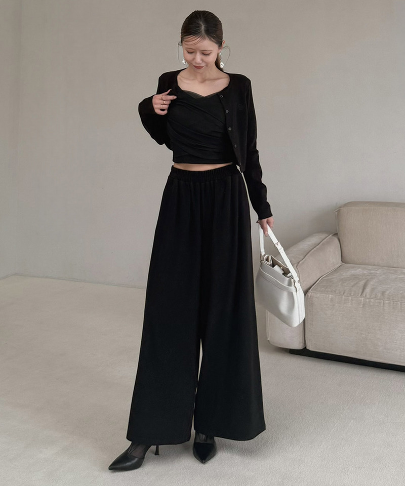 カットワイドパンツ 詳細画像 ブラック 3