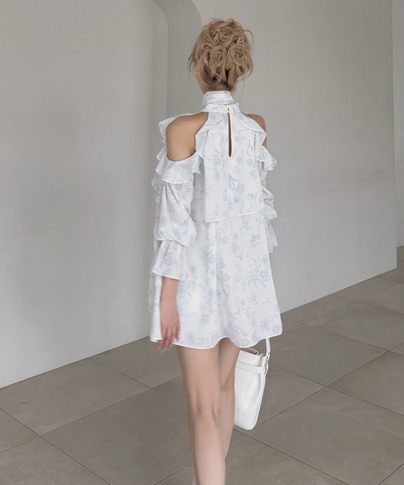 【ONLINE限定カラーあり】リボン付コールドショルダーブラウスセットアップ 詳細画像 その他 14