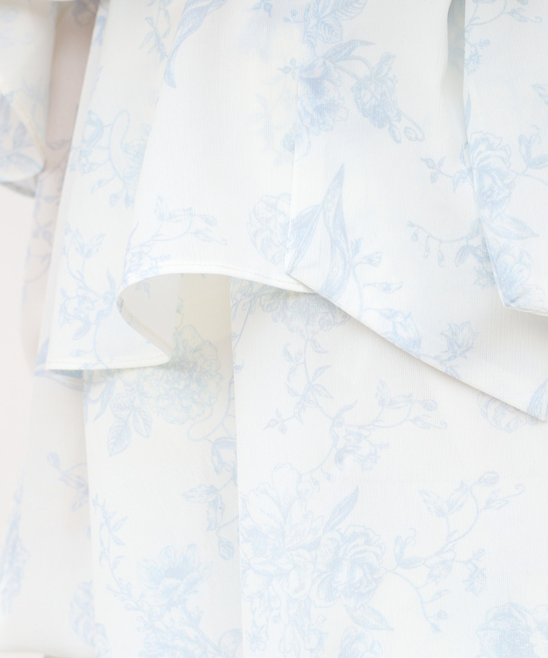 【ONLINE限定カラーあり】リボン付コールドショルダーブラウスセットアップ 詳細画像 その他 8