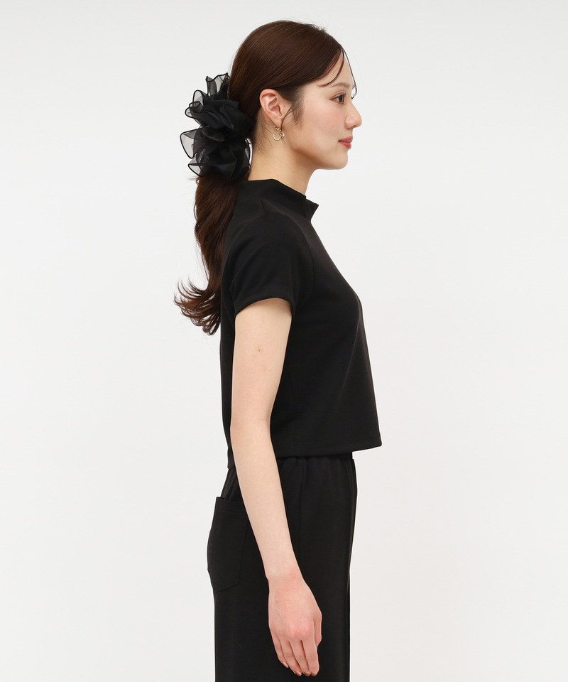 半袖プチハイカットトップス 詳細画像 ブラック 2