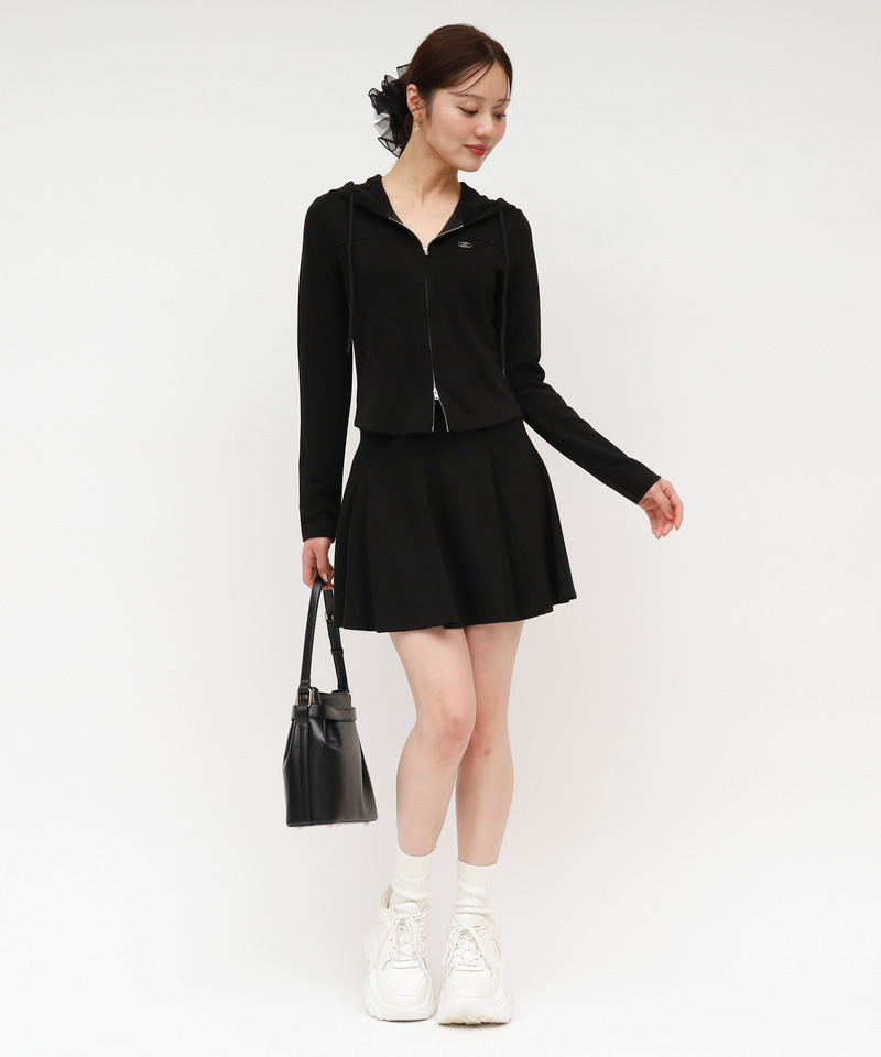 スリムフィットカットパーカー 詳細画像 ブラック 8