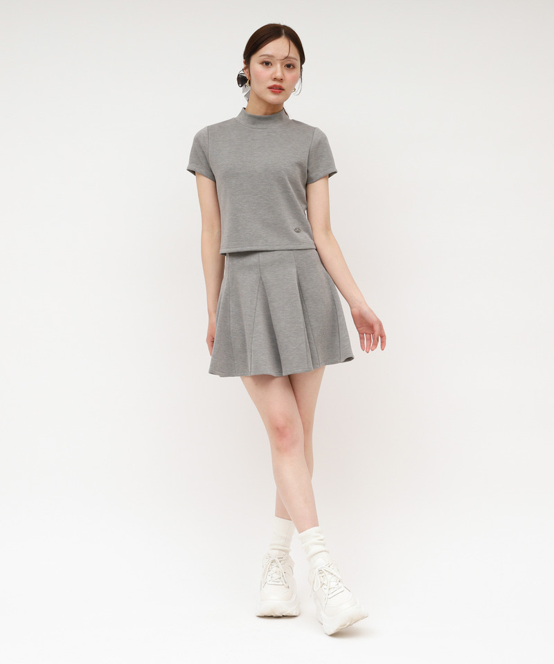 カットミニフレアスカート 詳細画像 グレー 2