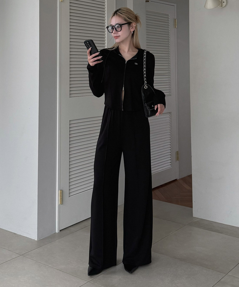 カットワイドパンツ 詳細画像 ブラック 7