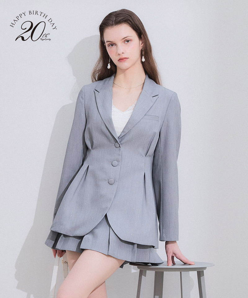 【20th】ウエストシェイプラインストーンジャケット 詳細画像 グレー 1