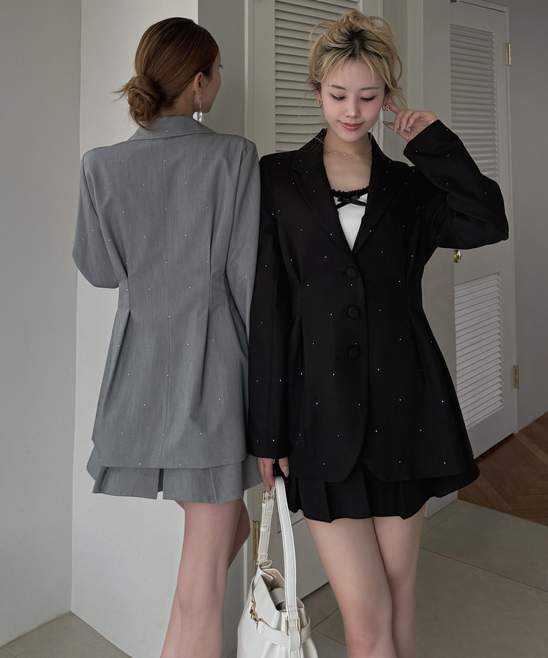 【20th】ウエストシェイプラインストーンジャケット 詳細画像 グレー 11