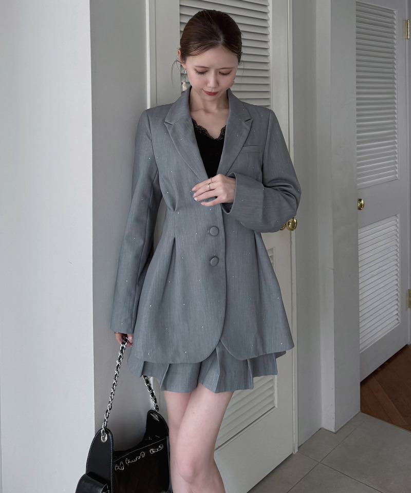 【20th】ウエストシェイプラインストーンジャケット 詳細画像 グレー 12