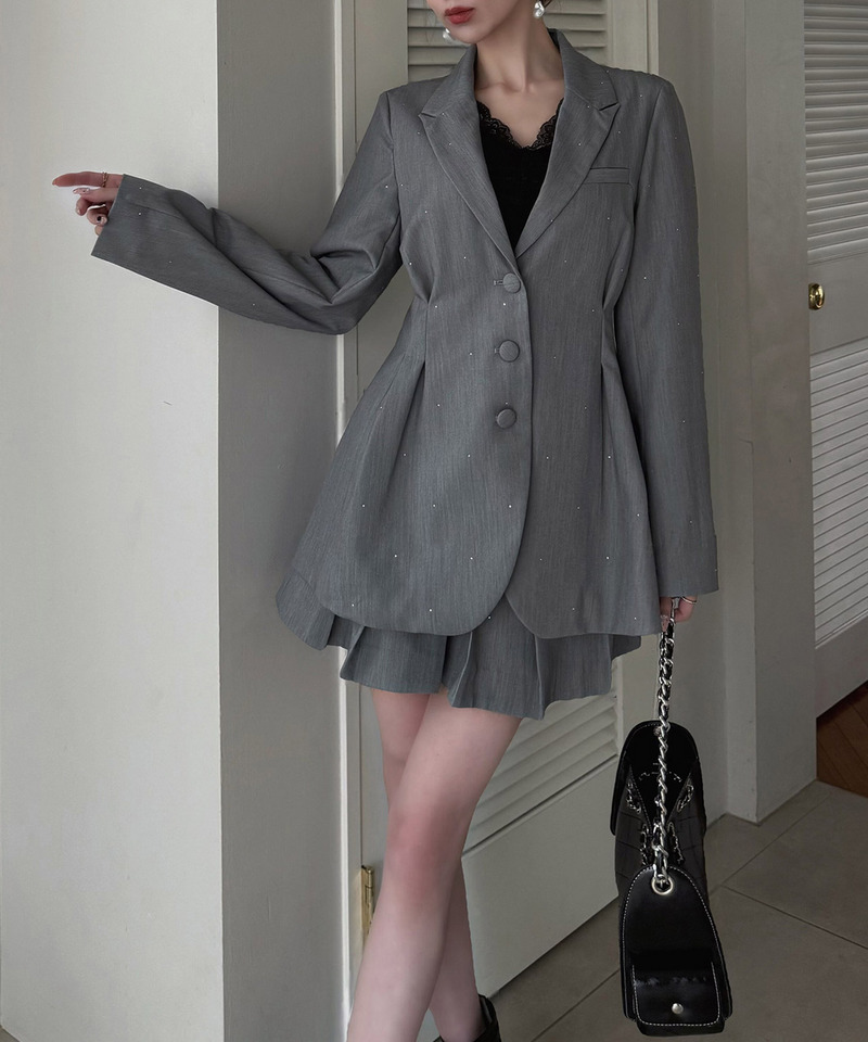 【20th】ウエストシェイプラインストーンジャケット 詳細画像 グレー 13